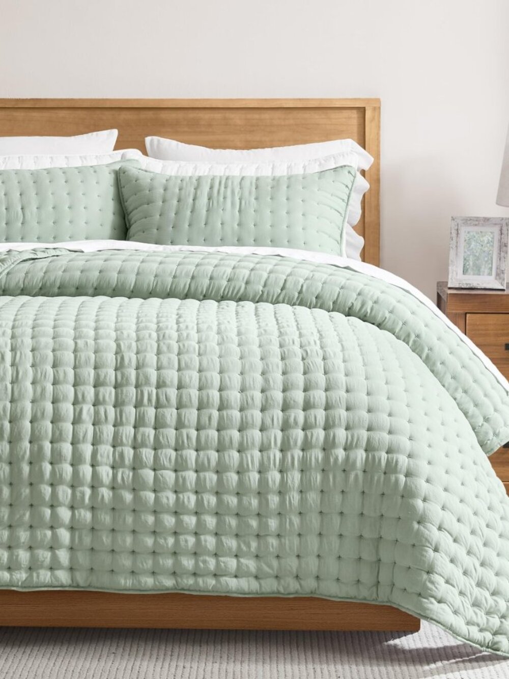 Cloud Soft Quilt Set, King Size, Mist Sage, 3 Pieces 104x90 inches